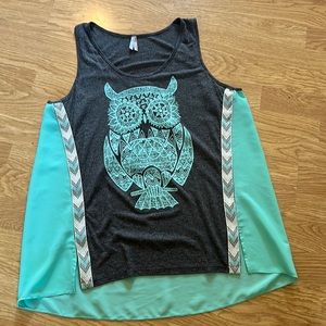 Sz L, vanity hi-low tank top